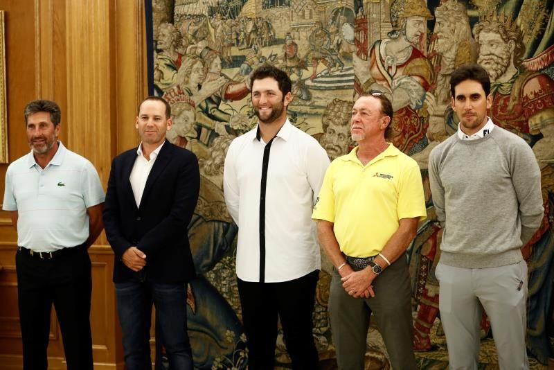 El rey recibe en Zarzuela a los principales golfistas españoles