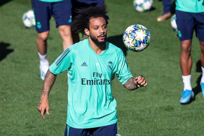 Marcelo completó la sesión con el grupo, buena nueva para Zidane
