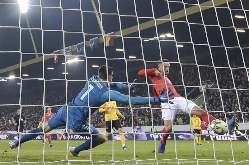 Roberto Martínez: "Courtois llegó a perder alrededor de dos kilos"