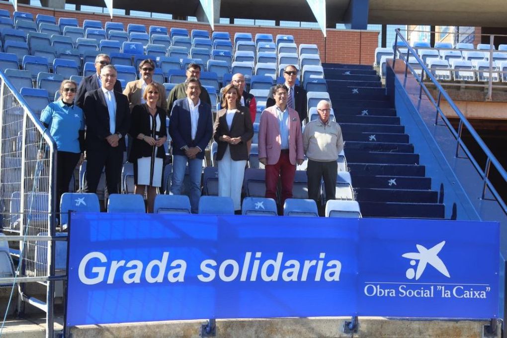 CaixaBank y el Recreativo de Huelva presentan la Grada Solidaria Obra Social 'la Caixa'