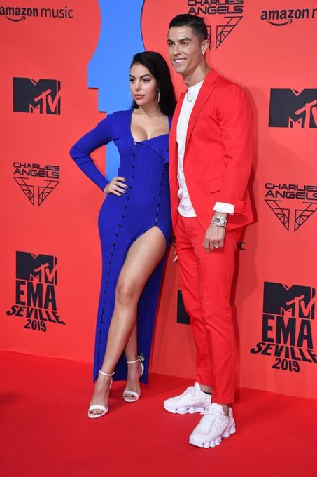 Cristiano Ronaldo, en la alfombra roja de los EMAs de la MTV 2019