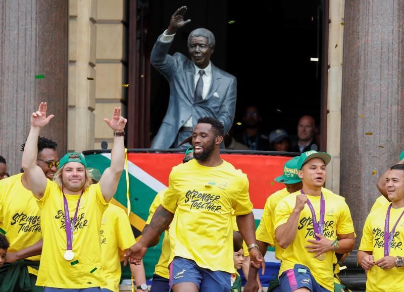 Los Springboks concluyen su gira triunfal por una Sudáfrica eufórica