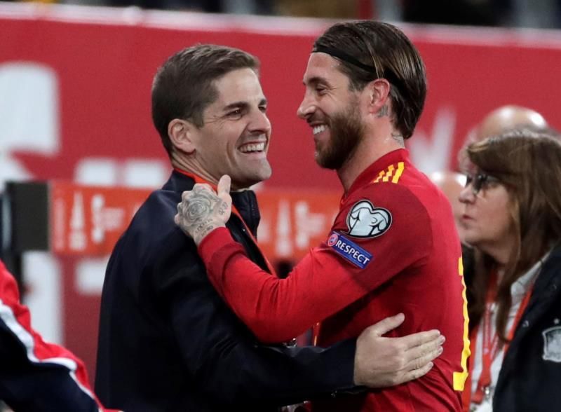 Ramos, "contento" por su homenaje, por el juego y por primer puesto de grupo