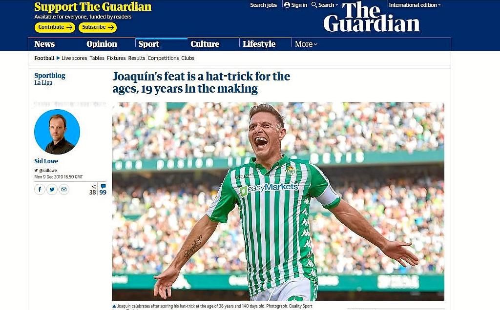 'The Guardian' se rinde a Joaquín