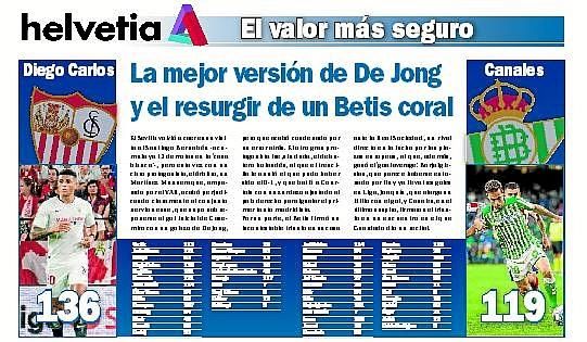 La mejor versión de De Jong y el resurgir de un Betis coral