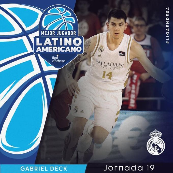 Gabriel Deck, mejor jugador latinoamericano de la jornada 19