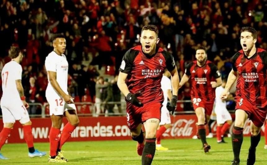 Mirandés 3-1 Sevilla: Una Copa  amarga que dejará pesadillas
