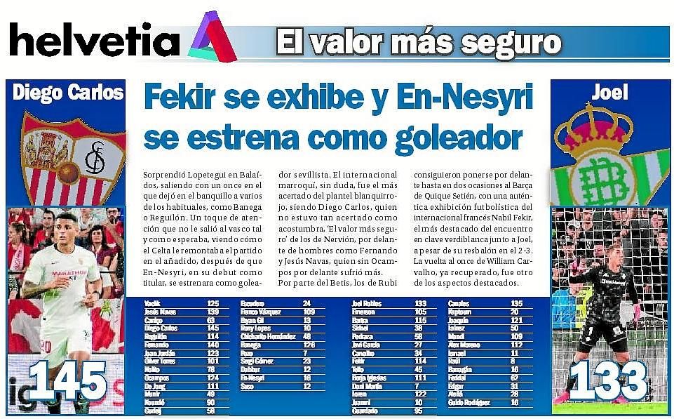 Fekir se exhibe y En-Nesyri se estrena como goleador