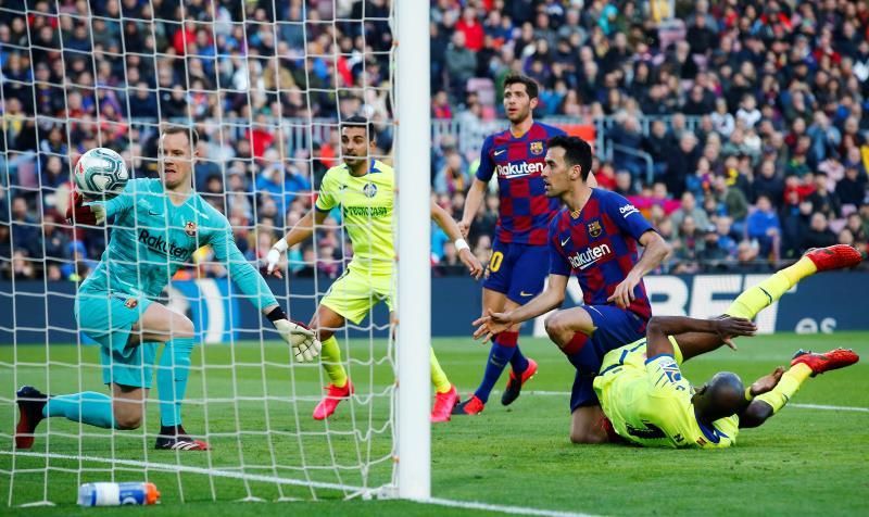 2-1. Sufrida victoria del Barça ante un ambicioso Getafe