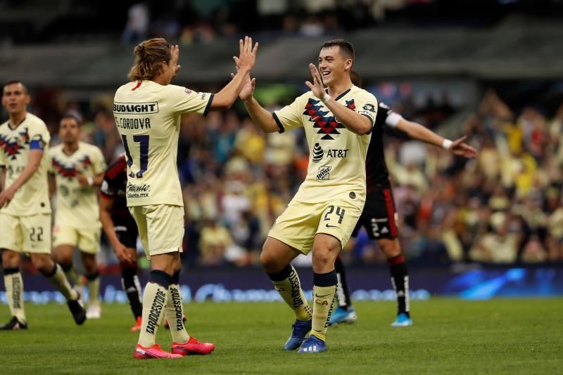 2-0. El uruguayo Federico Viñas anota un doblete en el triunfo de América sobre Atlas