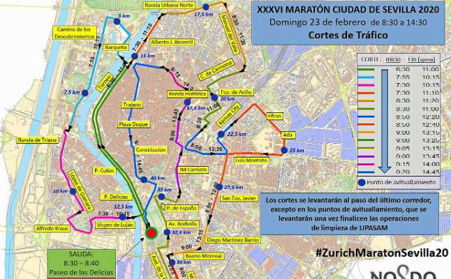 Todo lo que hay que saber para moverse por Sevilla durante el Maratón
