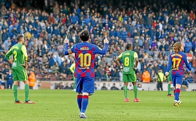 5-0. Messi contrapesa con un póquer las protestas contra Bartomeu