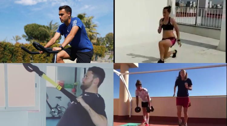 Así entrenan ellos y así entrenan ellas durante la cuarenta