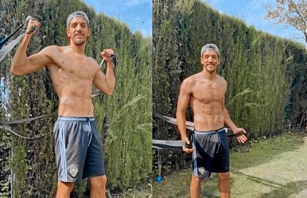 Feddal presume de músculo durante la cuarentena