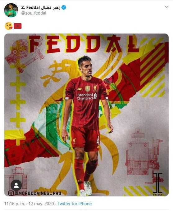 El 'hackeo' a Feddal con la foto del Liverpool