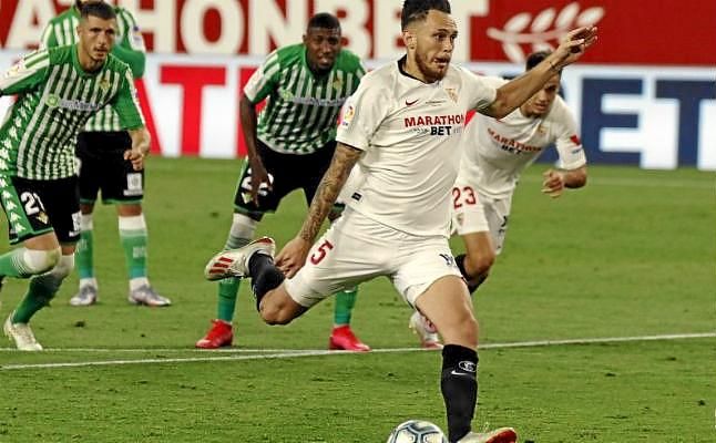 Ocampos, el mejor del Sevilla: "Marcar en un derbi siempre es especial"