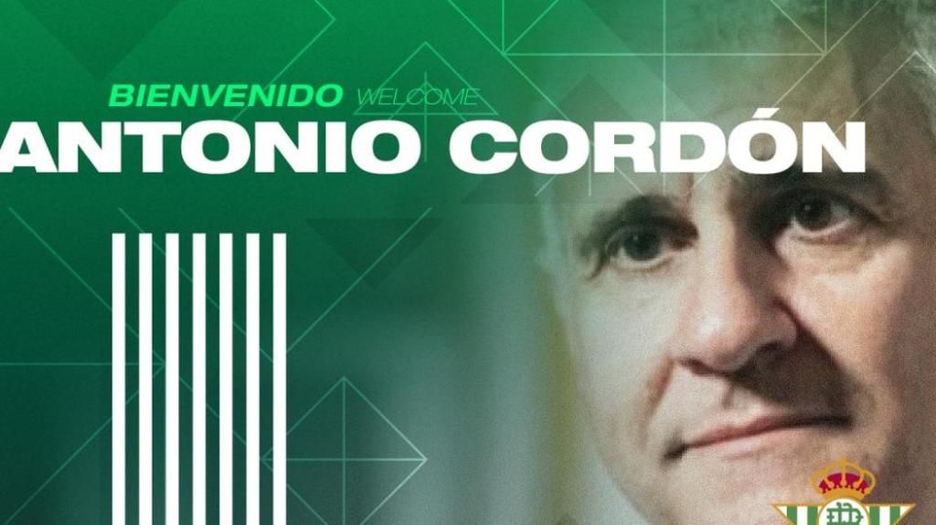 Oficial: Antonio Cordón, nuevo director deportivo del Betis hasta 2024