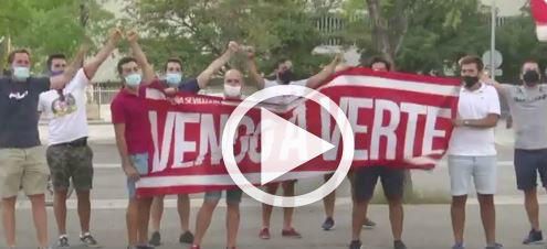 El Sevilla FC siente el aliento de su afición antes de la final