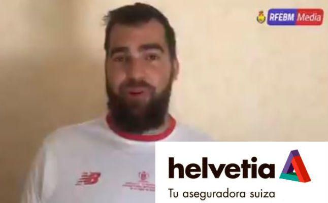 La RFEB con Juan Andreu a la cabeza, animan al Sevilla FC en la final