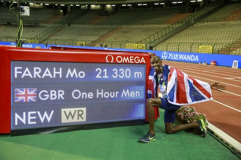 El británico Mo Farah establece un nuevo récord de la hora