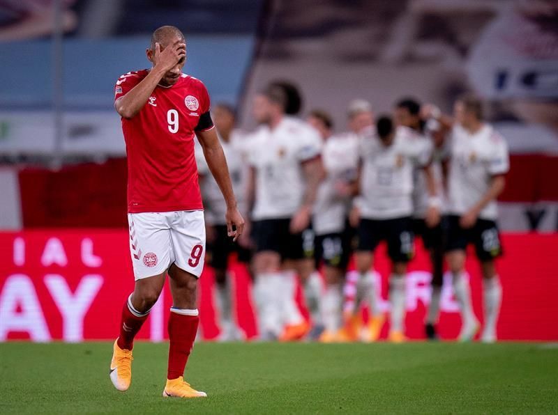 0-2. Bélgica se estrena con triunfo y amarga debut de Hjulmand en Dinamarca