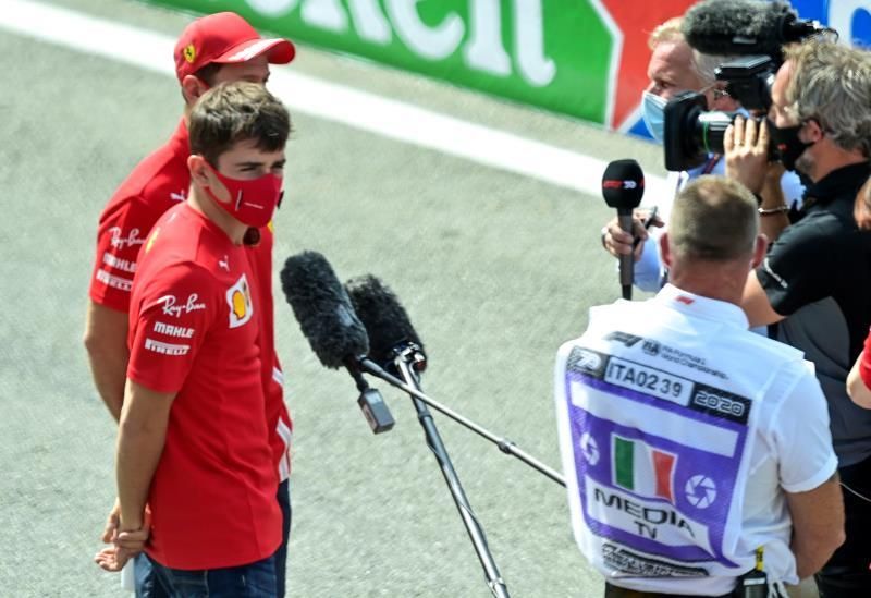 Se reanuda la carrera en Monza tras la bandera roja por accidente de Leclerc
