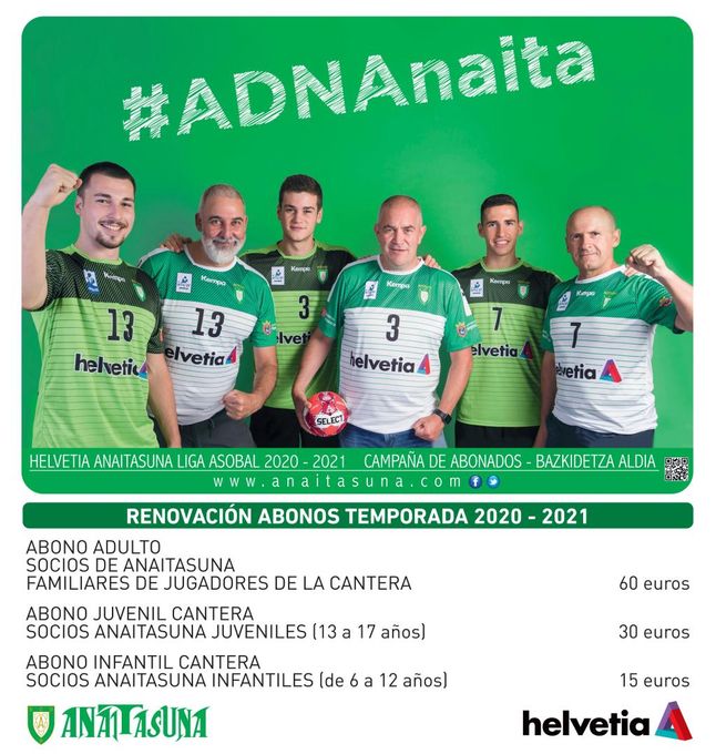 El Helvetia Anaitasuna abre la campaña de abonados bajo el lema #ADNAnaita