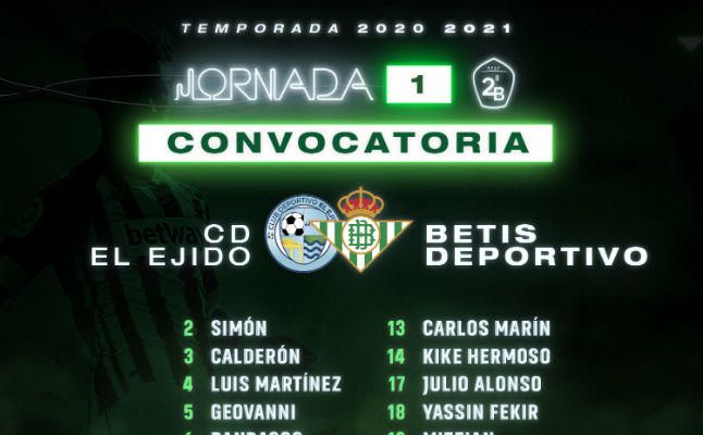 El Betis Deportivo ofrece su primera lista liguera
