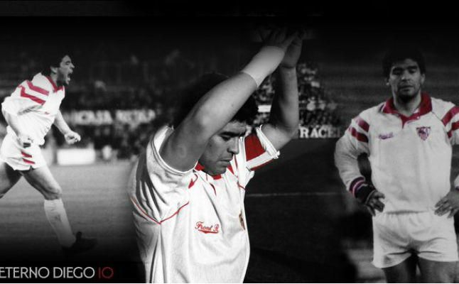 Un 'D10S' en Nervión: homenaje y orgullo sevillista