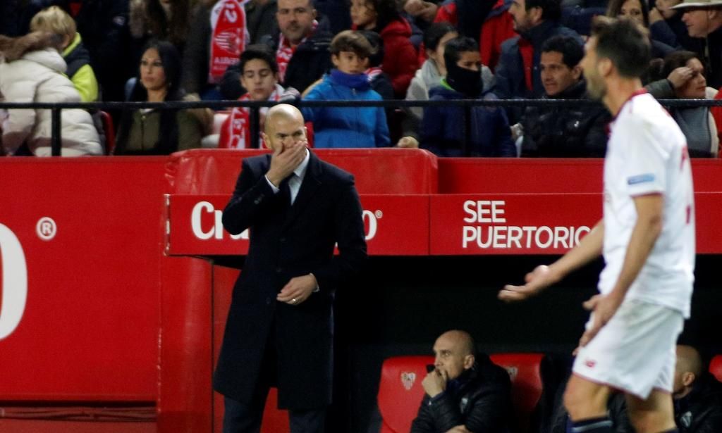 Zidane ha perdido cinco veces en sus nueve visitas al Pizjuán