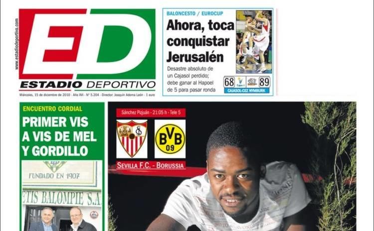 El Sevilla superó al Borussia Dortmund en el único precedente entre ambos