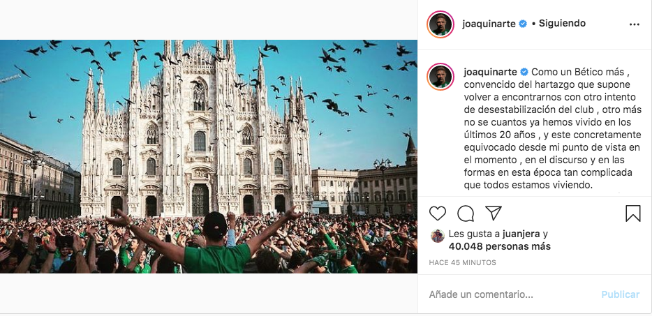 Joaquín se decanta entre Serra y Haro para la junta del 21-D