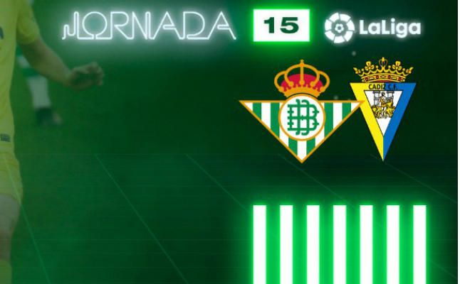 Horario y dónde ver el Betis-Cádiz de Liga por televisión y 'on-line'