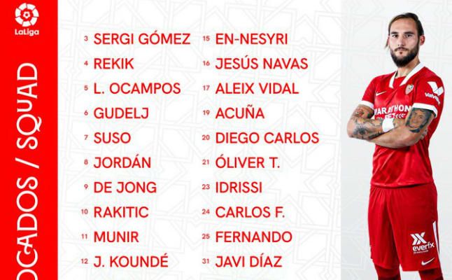 Munir, gran novedad en la convocatoria del Sevilla