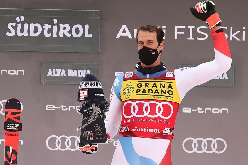 Zenhausern se estrena en lo alto del podio en el eslalon de Alta Badia