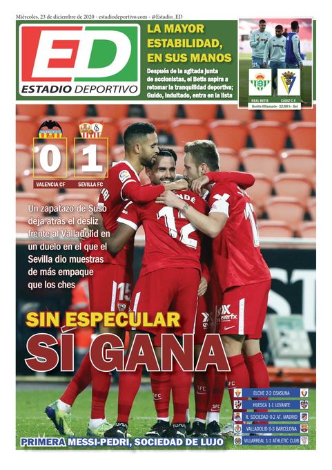 La portada de ESTADIO