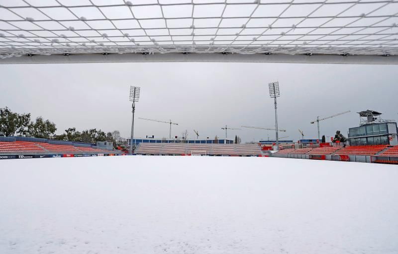 La nieve obliga al Atlético a entrenarse en el gimnasio