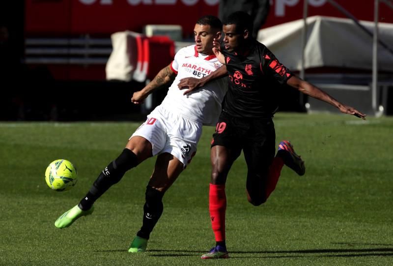3-2. El triplete de En-Nesyri impulsa al Sevilla en su objetivo 'Champions'