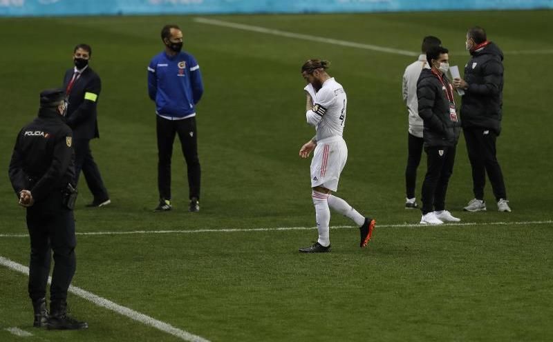 Sergio Ramos no se entrenó con el resto del equipo