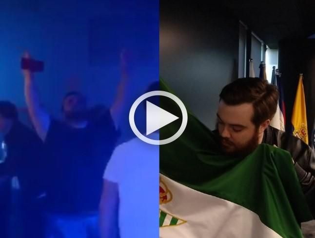 Ibai Llanos la lía en su fiesta con el himno del Betis