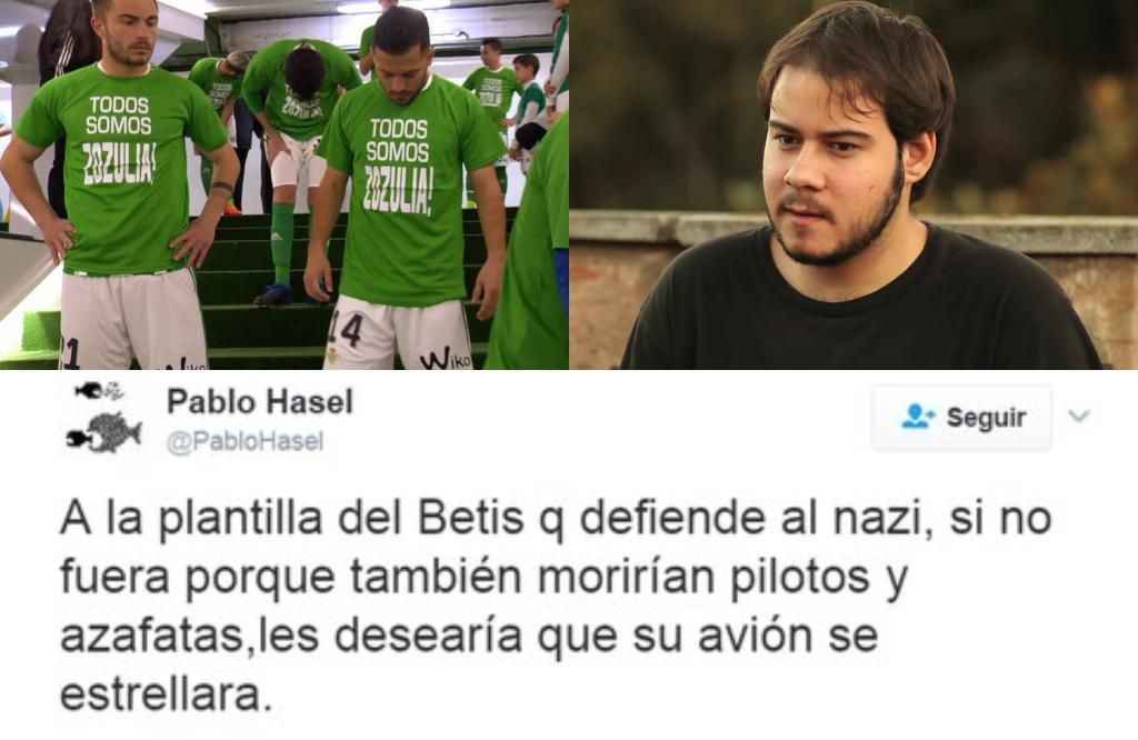 El día que Pablo Hasél deseó que se estrellara el avión del Betis