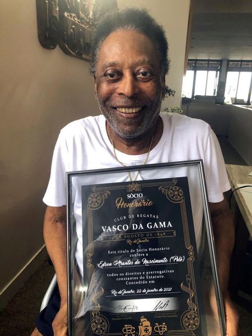Pelé, socio honorífico del Vasco da Gama