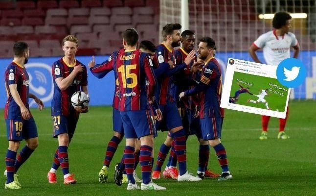 El palo del Barça al Sevilla en redes tras el pase a la final