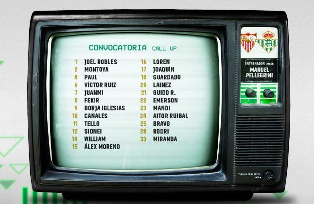 El Betis ofrece su lista para el derbi