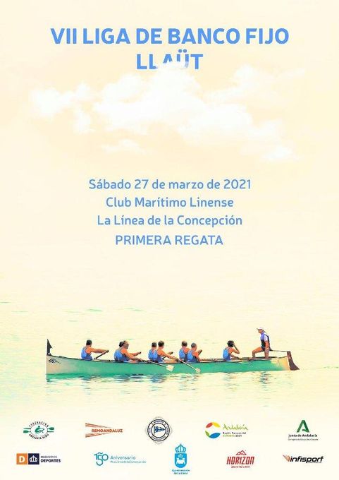 La primera regata de la VII Liga Andaluza de remo en banco fijo llaüt, con récord de participación de Cádiz, Málaga y Sevilla