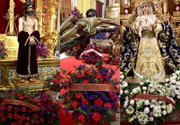 Ofrenda floral del Sevilla a sus vecinos de San Benito
