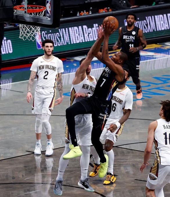 139-111. Ante los Pelicans, Durant estuvo perfecto en su regreso y los Nets vuelven a ser líderes