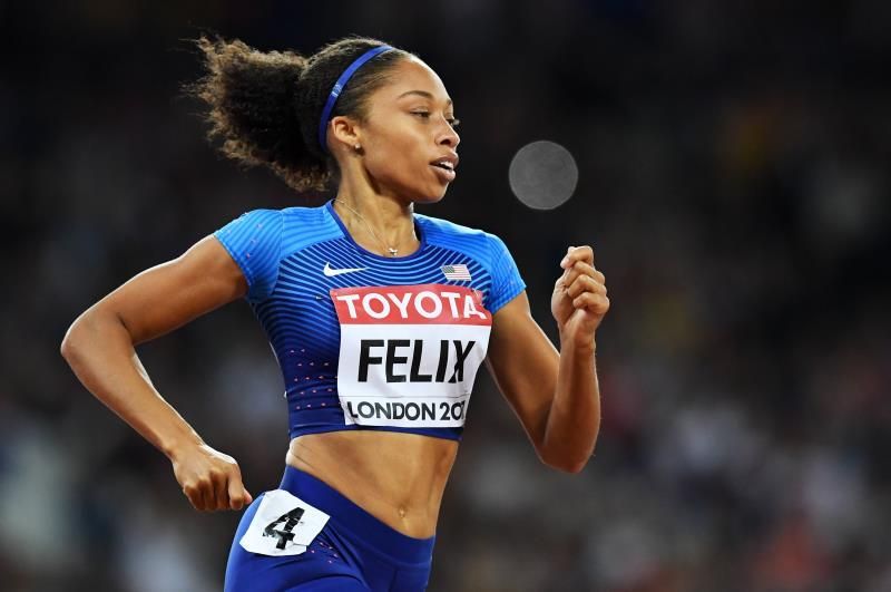 Allyson Felix corre los 400 metros en 50.88 con 35 años