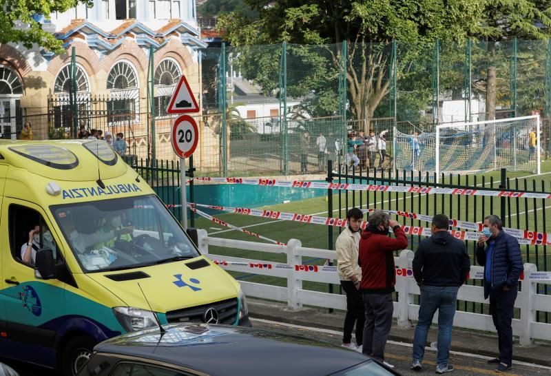 Cuatro heridos al caer una valla en un campo de fútbol en Pasaia (Guipúzcoa)