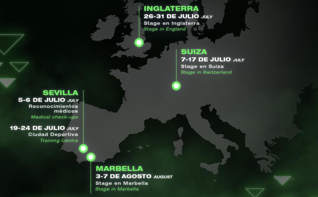 El Real Betis confirma una pretemporada muy internacional